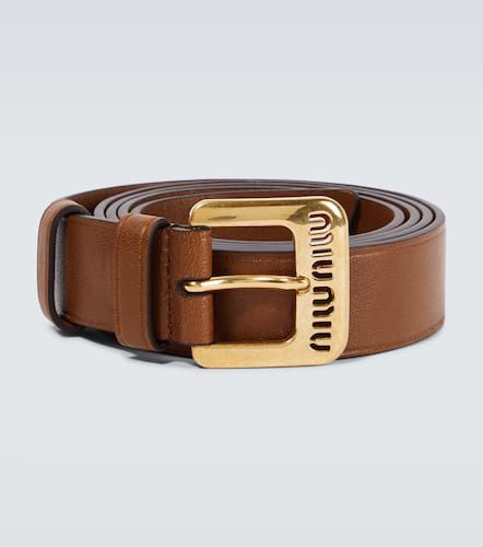 Miu Miu Logo leather belt - Miu Miu - Modalova