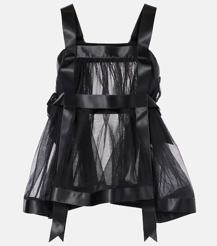 Semi-sheer sleeveless top - Noir Kei Ninomiya - Modalova