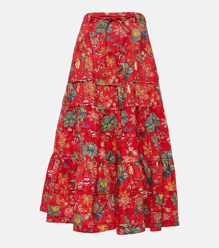Floral cotton midi skirt - Ulla Johnson - Modalova