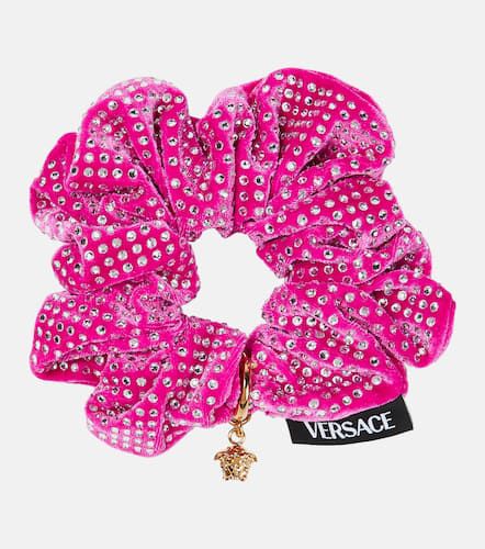 Medusa velvet embellished scrunchie - Versace - Modalova