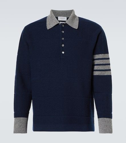 Bar striped virgin wool polo sweater - Thom Browne - Modalova