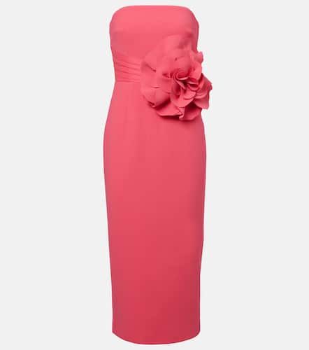 Robe bustier en crêpe à fleurs - Rebecca Vallance - Modalova