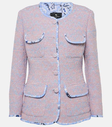 Checked wool-blend tweed jacket - Etro - Modalova