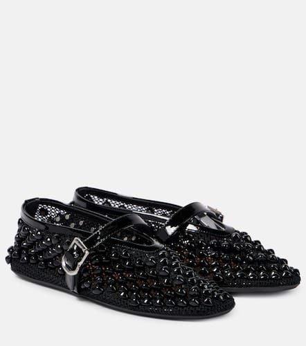 AlaÃ¯a Studded mesh Mary Jane flats - Alaia - Modalova