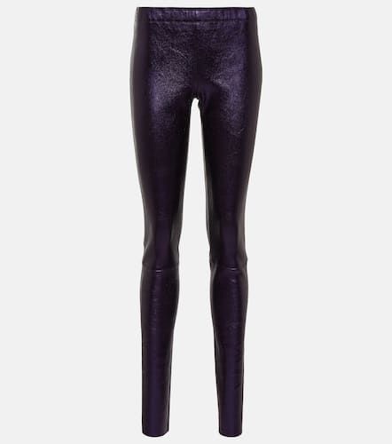 Carolyn metallic leather leggings - Stouls - Modalova