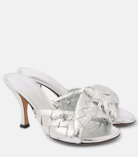 Blink Intrecciato 80 metallic leather mules - Bottega Veneta - Modalova