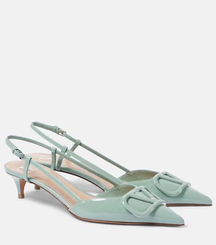 VLogo Signature 40 leather slingback pumps - Valentino Garavani - Modalova