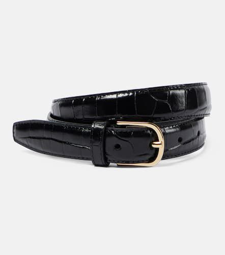 Slim croc-effect leather belt - Toteme - Modalova