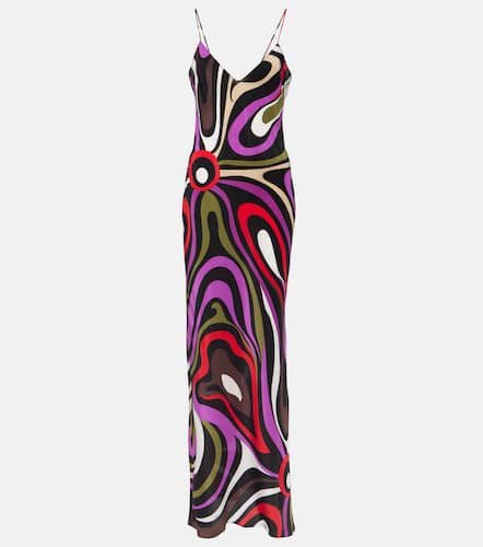 Marmo silk crêpe de chine maxi dress - Pucci - Modalova