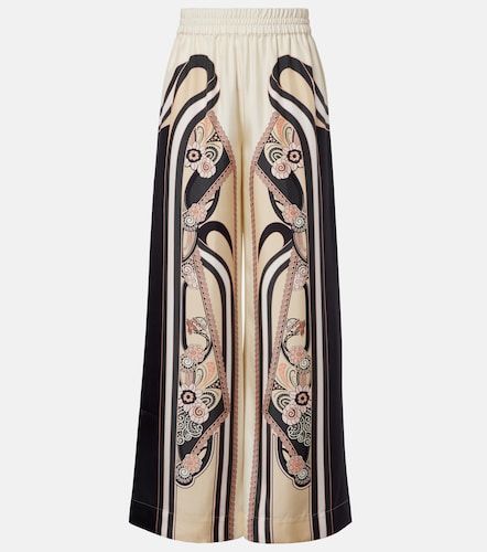 Printed silk palazzo pants - La DoubleJ - Modalova