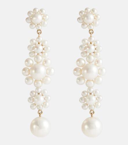 Bellis 14kt yellow gold drop earrlngs with pearls - Sophie Bille Brahe - Modalova