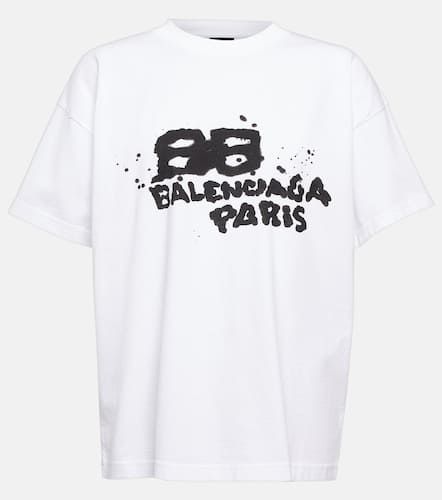 Oversized logo cotton T-shirt - Balenciaga - Modalova