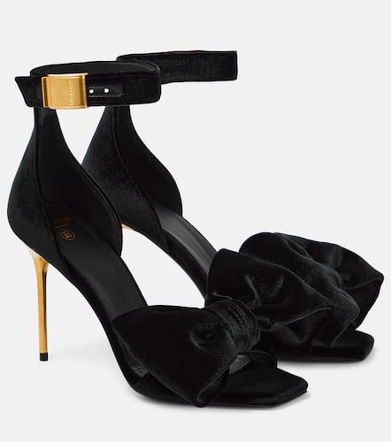 Balmain Velvet bow-detail sandals - Balmain - Modalova