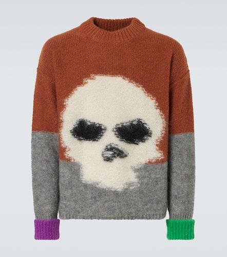 ERL Jersey Mohair Skull en intarsia - ERL - Modalova