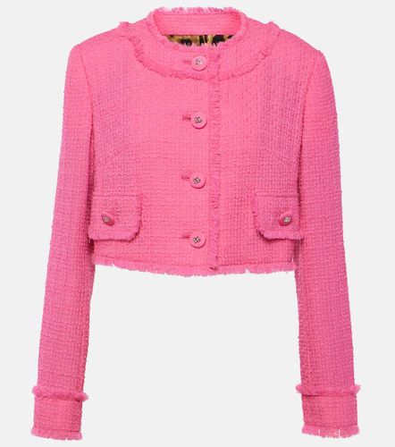 Raschel cropped wool-blend tweed jacket - Dolce&Gabbana - Modalova