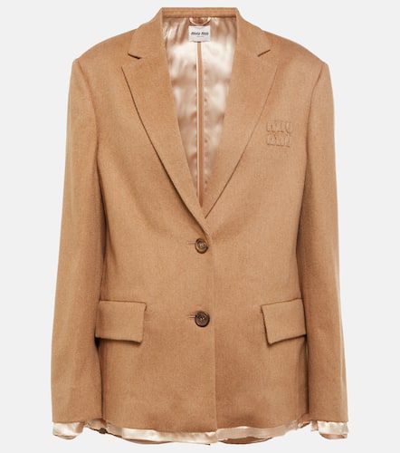 Miu Miu Camel hair blazer - Miu Miu - Modalova