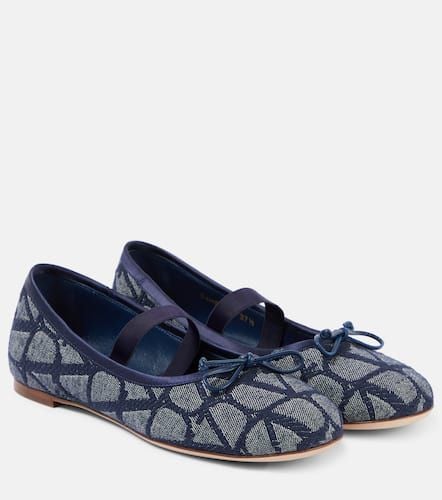 Toile Iconographe denim ballet flats - Valentino Garavani - Modalova