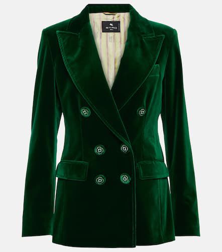 Etro Double-breasted velvet blazer - Etro - Modalova