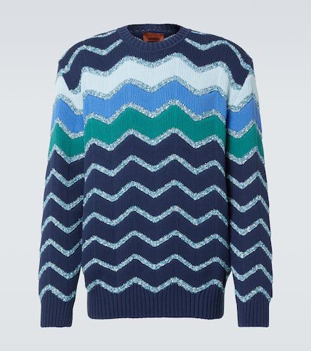 Jersey de mezcla de algodón en zigzag - Missoni - Modalova