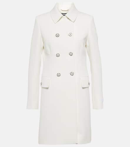 Double-breasted crÃªpe coat - Versace - Modalova