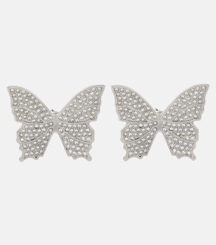 Butterfly crystal-embellished earrings - Blumarine - Modalova