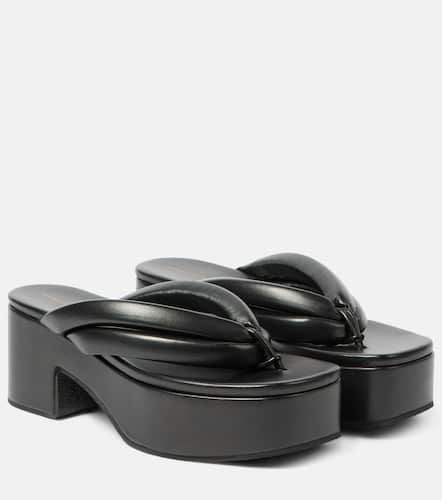 Leather platform thong sandals - Dries Van Noten - Modalova