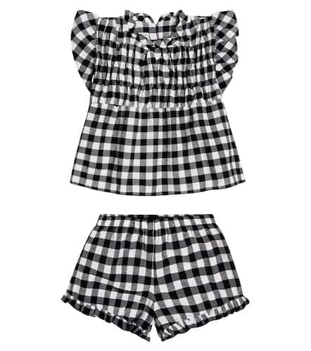 Top e shorts in misto cotone a quadri - Suncracy - Modalova