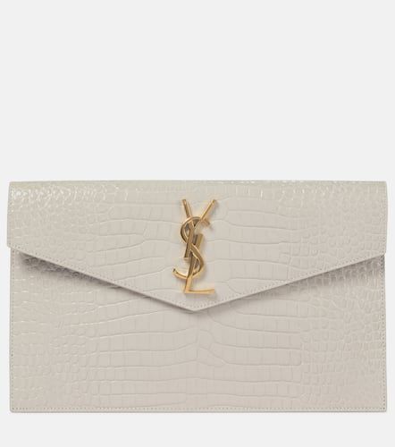 Clutch Uptown aus Leder - Saint Laurent - Modalova