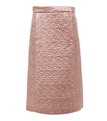 Falda midi wrap en jacquard - Maison Margiela - Modalova