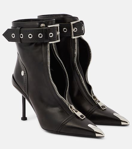 Embellished leather ankle boots - Alexander McQueen - Modalova