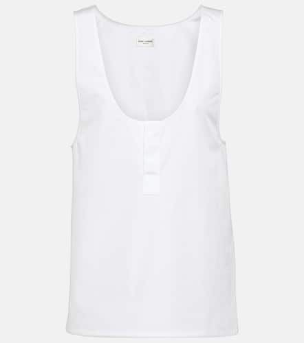 Cotton poplin tank top - Saint Laurent - Modalova