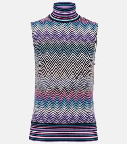 Top de lana con cuello alto en zigzag - Missoni - Modalova