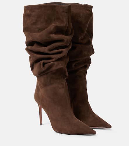 Ankle Boots Jahleel 95 aus Veloursleder - Amina Muaddi - Modalova