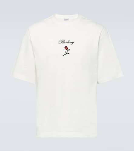 Camiseta en jersey de algodón bordado - Burberry - Modalova