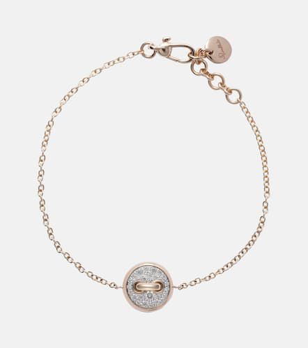 Pom Pom Dot 18kt rose chain bracelet with white diamonds and mother of pearl - Pomellato - Modalova