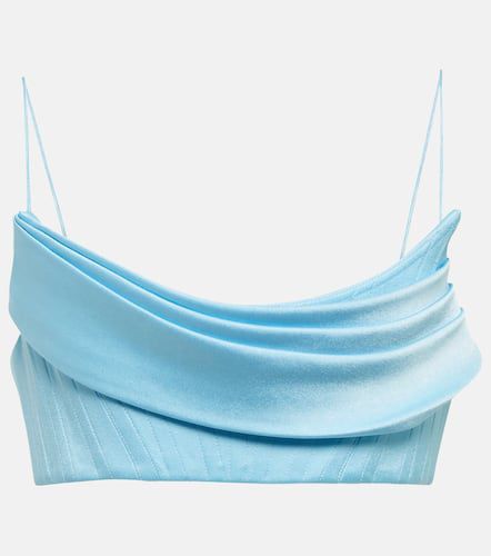 Carva satin crêpe crop top - Alex Perry - Modalova