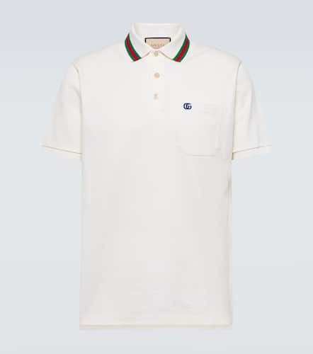 Double G cotton-blend piqué polo shirt - Gucci - Modalova