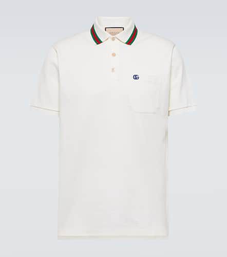 Polo in misto cotone piqué GG - Gucci - Modalova