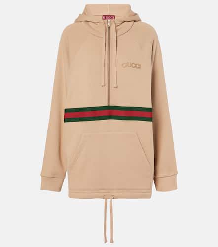 Oversize-Hoodie Web Stripe aus Baumwolle - Gucci - Modalova