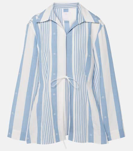 Camicia 4G in cotone e lino a righe - Givenchy - Modalova