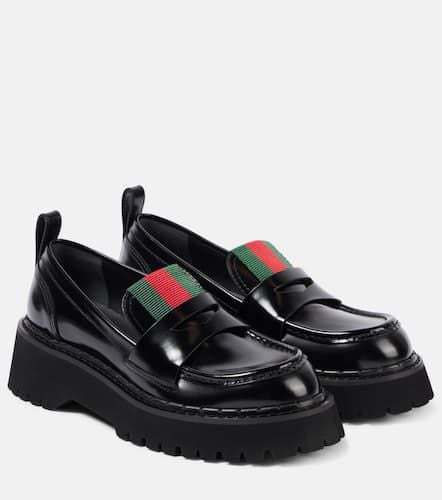 Gucci Loafers Web Stripe aus Leder - Gucci - Modalova