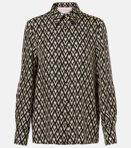 Toute La V silk twill shirt - Valentino - Modalova