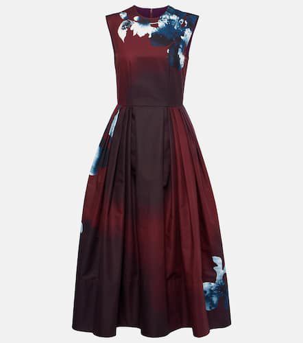 Floral cotton faille midi dress - Erdem - Modalova