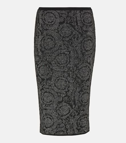 Versace Barocco knit midi skirt - Versace - Modalova