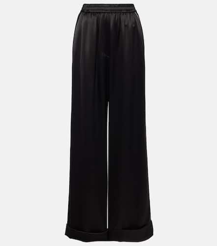 High-rise silk-blend wide-leg pants - Dolce&Gabbana - Modalova