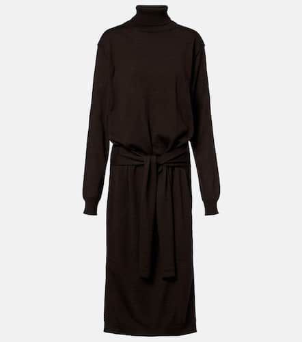 Vestido midi de cuello alto en mezcla de lana - Lemaire - Modalova