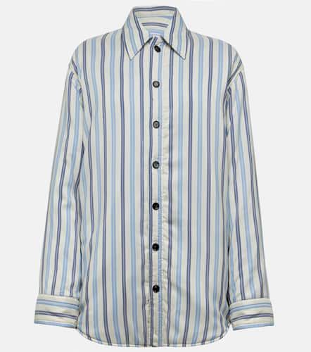 Padded striped silk shirt jacket - Bottega Veneta - Modalova