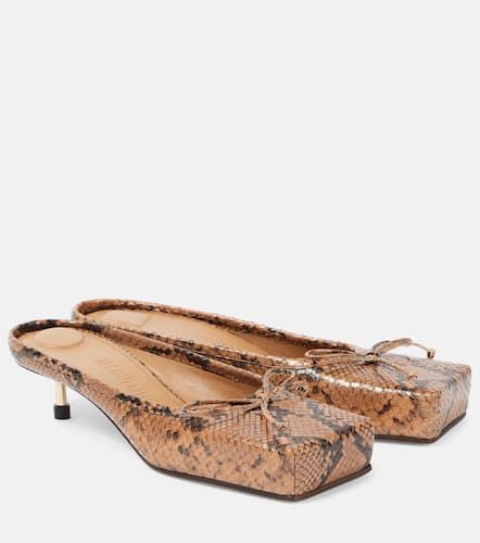 Les Mules Basses snake-effect leather mules - Jacquemus - Modalova