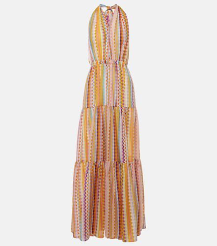Vestido largo de algodón y seda en zigzag - Missoni - Modalova