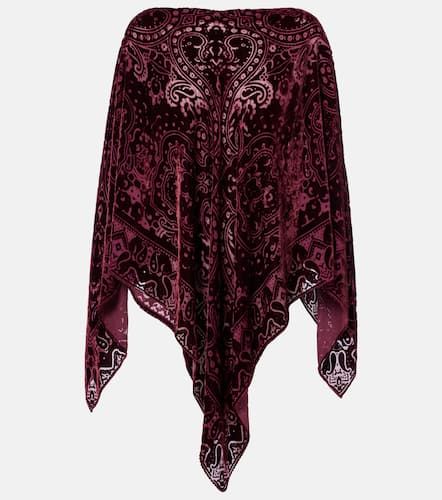 Poncho en velours de soie mélangée - Etro - Modalova